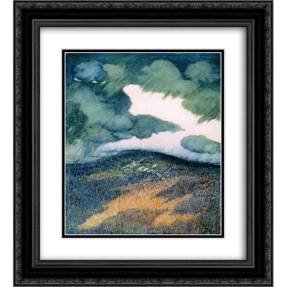 Marsden Hartley 2x Matted 20x24 Black Ornate Framed Art Print 'Storm Clouds, Maine'