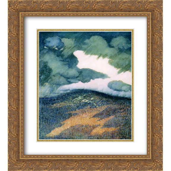 Marsden Hartley 2x Matted 20x24 Gold Ornate Framed Art Print 'Storm Clouds, Maine'