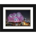 thumbnail image 1 of Marsden, Stewart 18x13 Black Ornate Wood Framed with Double Matting Museum Art Print Titled - New Year Fireworks, 1 of 4