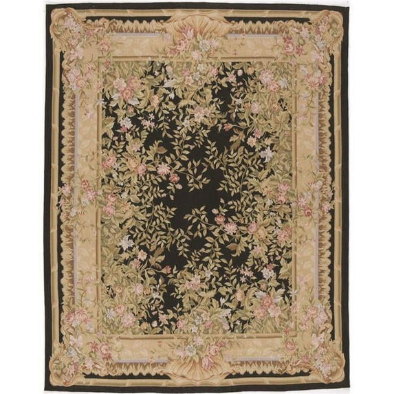 Marse Flat Woven Area Rug - Black - 8 x 10 ft.
