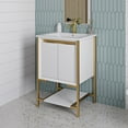 thumbnail image 1 of Marseille 24" Bathroom Vanity in White and Brushed Gold, 1 of 15