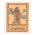 thumbnail image 1 of Marseille to Alexandria - The Route to Egypt - PLM Railway - Messageries Maritimes Ships - Vintage Travel Poster by J. Daviel c.1927 - Fine Art Matte Paper Print (Unframed) 11x14in, 1 of 4