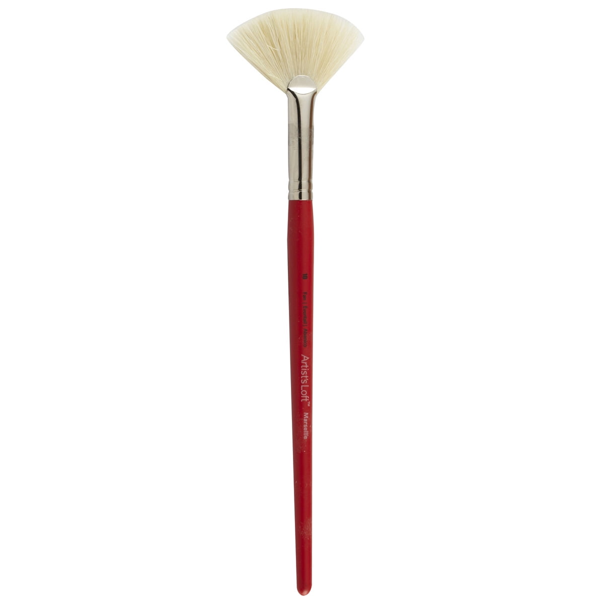 Marseille Natural Hair Bristle Fan Brush with Red Handle