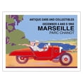 thumbnail image 1 of Marseille France - Antique Cars and Collectibles - Le Parc Chanot Center - Cyclecar Morgan - Vintage Advertising Poster by Léo Bouillon c.1993 - Fine Art Matte Paper Print (Unframed) 20x26in, 1 of 4