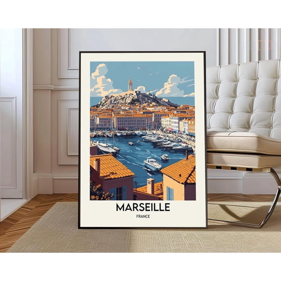 Marseille France Mediterranean Poster Unframed Paper Print