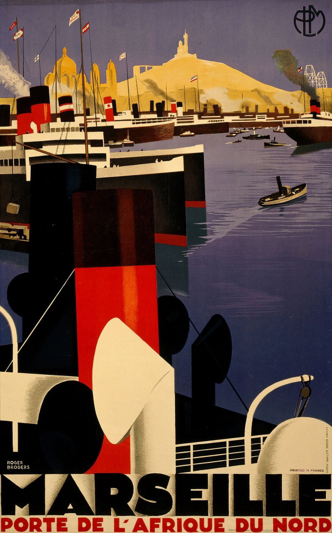 Marseille Porte De LAfrique Du Nord Vintage Travel Canvas Art - (24 x 36)