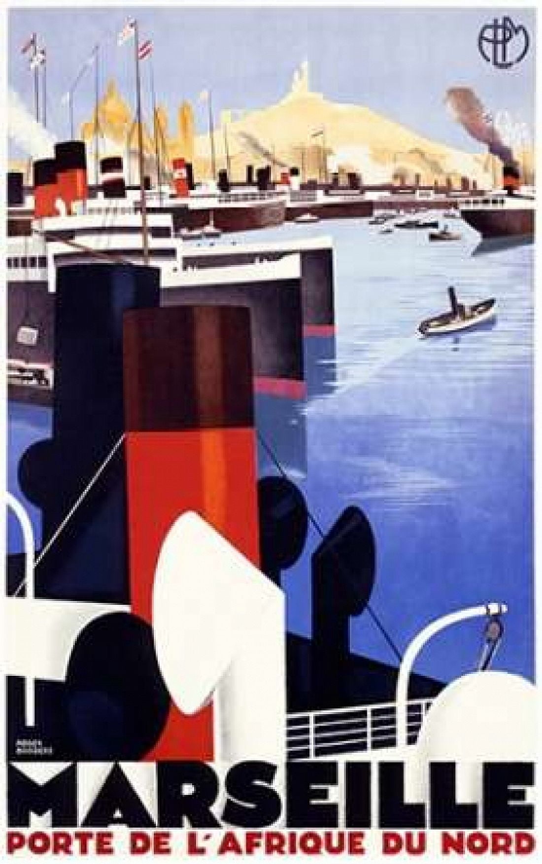 MarseillePorte de lAfrique Canvas Art - Roger Broders (12 x 18)