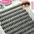 thumbnail image 1 of Marsfarmer 640pcs Lash Clusters Kit - 9-16mm 40D+50D D Curl Individual Lashes Clusters, DIY False Eyelashes Clusters Extension, Natural Fluffy Lashes Extension with Lash Cluster Applicator Tweezer, 1 of 7