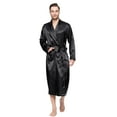 thumbnail image 1 of Marsgoo Mens Silky Satin Lounge Robe, 1 of 2