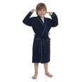 thumbnail image 1 of Marsgoo Toddle Kids Girls Boys 100% Cotton Kimono Lounge Bathrobe Robe, Kids Loungewear for Spa (Size 2 Toddler-14 Years)(Navy,6 Years), 1 of 4