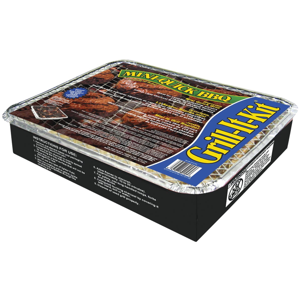 Marsh Allen 12 in. Grill-It-Kit Charcoal Disposable Grill Silver