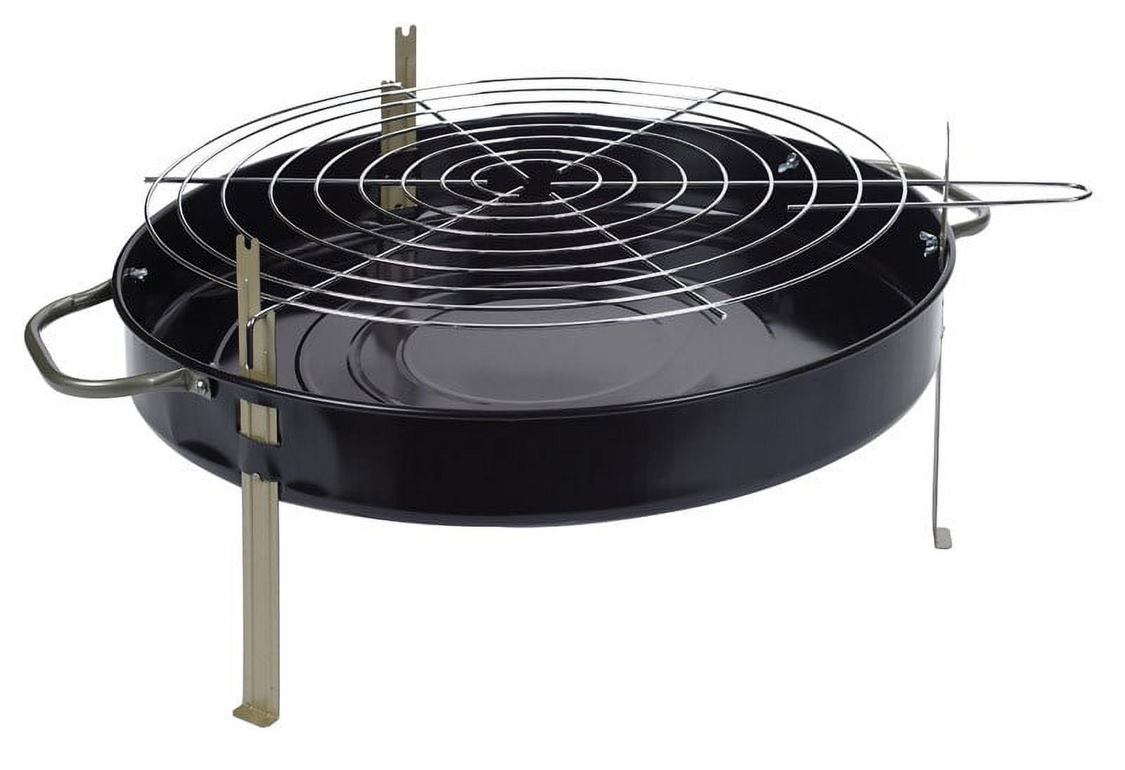 Compact 18" Portable Charcoal Grill in Sleek Black Steel