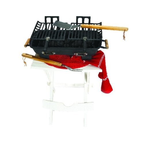 Marsh Allen 30052 Cast Iron Hibachi 10 by 18-Inch Charcoal Grill