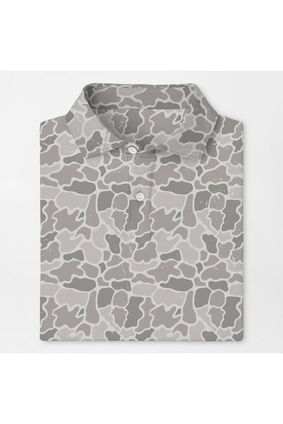 Marsh Camouflage Polo Shirt for Men Short Sleeve Outdoors Fishing Hunting