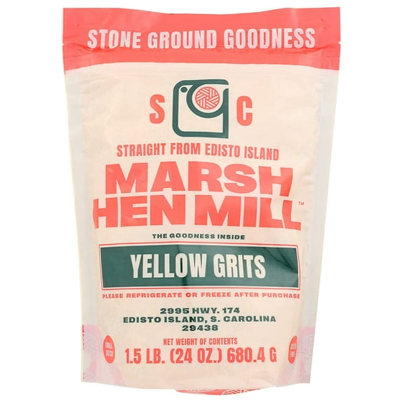 Marsh Hen Mill Stone Ground Yellow Corn Grits, 24 Oz