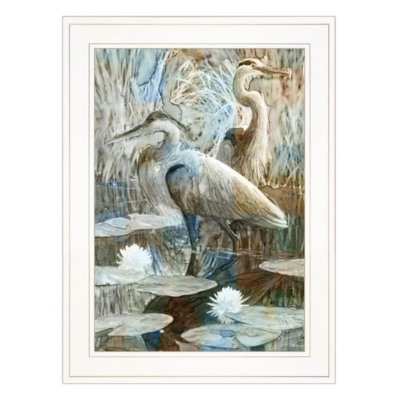 Marsh Herons II by Stellar Design Studio Print Wall Art Wood Multi-Color