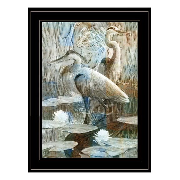 Marsh Herons II by Stellar Design Studio Print Wall Art Wood Multi-Color