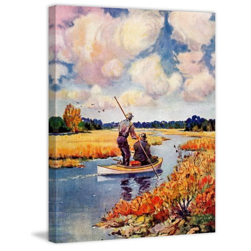 "Marsh Hunting" Painting Print on Wrapped Canvas