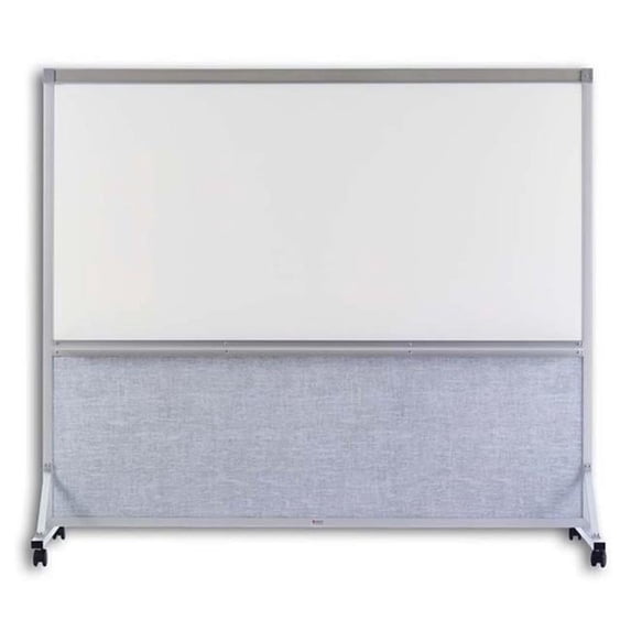 Marsh Industries BB644K203 64 x 48 in. Vinyl White Markerboard Double Duty Space Divider, Antique White