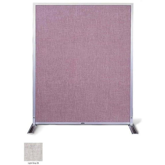 Marsh Industries De-405-0029 48X60 Aluminum Trim Burlap Tackable Space Divider - Light Gray