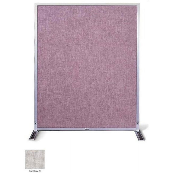 Marsh Industries De-505-0029 60X60 Aluminum Trim Burlap Tackable Space Divider - Light Gray