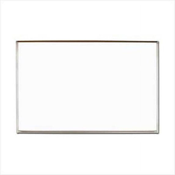 Marsh Industries PR-416-1461-6100 Pro-Rite 48X192 Aluminum Trim Porcelain Markerboard With 1 In. Map Rail - White