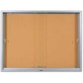 thumbnail image 1 of Marsh Industries SC3040000-1 36 x 48 S-Series Sliding Glass Enclosed Bulletin Board with Aluminum Trim, Natural Cork, 1 of 1