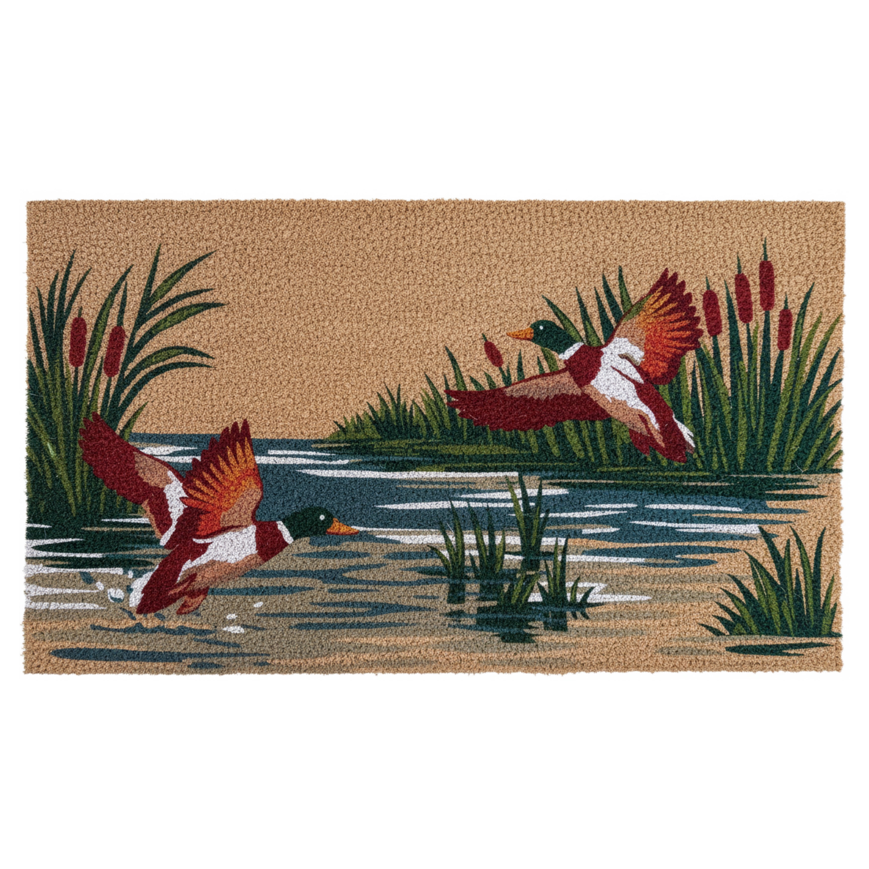 Marsh Landing Non Slip Vinyl Backing, Front Door Mat, Entryway Door Mat, 24"x36"