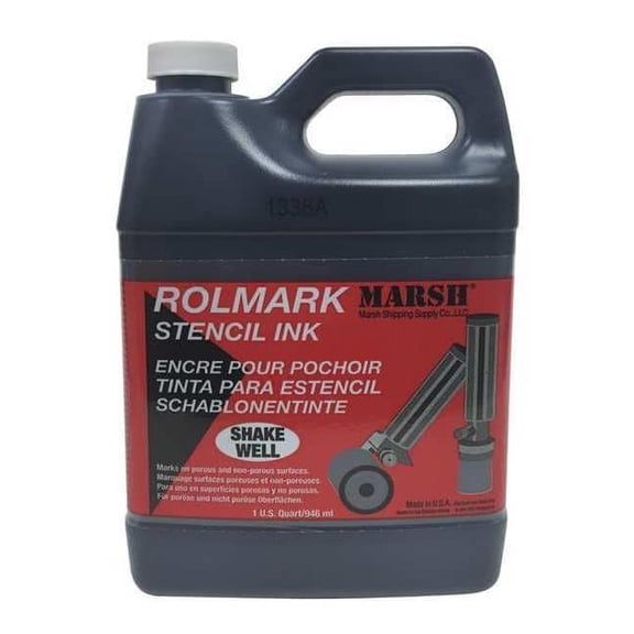 Marsh Stencil Ink, Black, 1 quart, Jug 20903