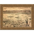 thumbnail image 1 of Marsh with Water Lillies 24x18 Gold Ornate Wood Framed Canvas Art by Vincent van Gogh, 1 of 2