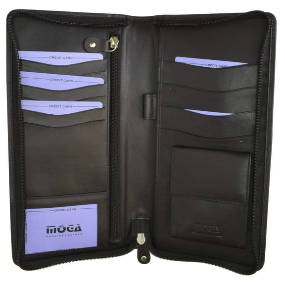 Marshal All Around Zip Passport Holder : Moga Black