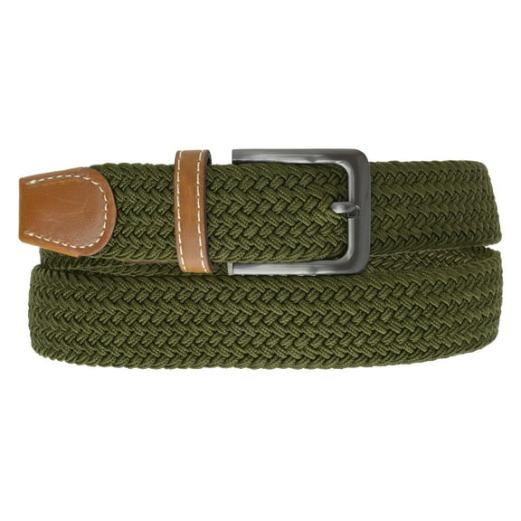 Marshal Braided Elastic Stretch Belts with Gunmetal Buckle S110