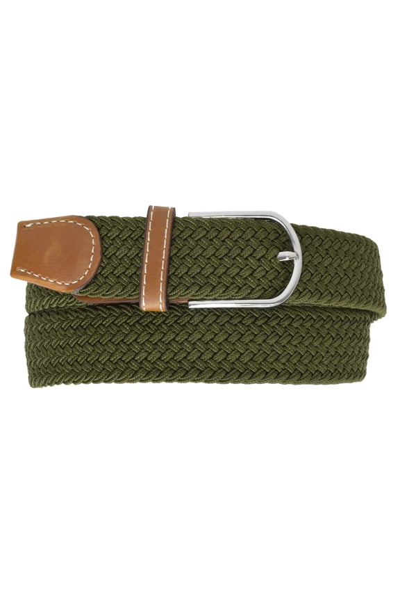 Marshal Braided Elastic Stretch Belts with Metal Buckle S111