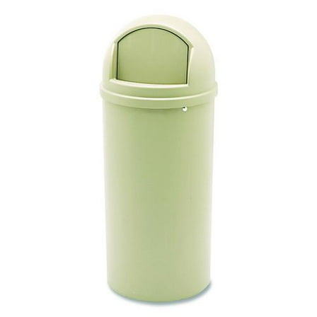 Marshal Classic Container, 15 gal, Plastic, Beige | Bundle of 2