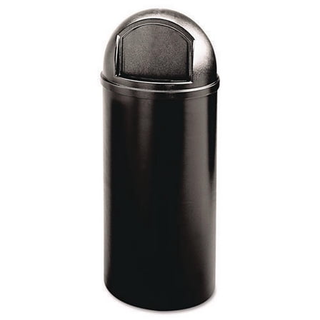 Marshal Classic Container, 15 gal, Plastic, Black | Bundle of 2