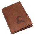 thumbnail image 1 of Marshal DEER Genuine Leather Bifold Trifold RFID Blocking Wallet for Men Jumping Deer Trifold, 1 of 7