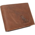 thumbnail image 1 of Marshal Genuine Leather Dog RFID Blocking Bifold Trifold Wallet for Men Trifold, 1 of 7