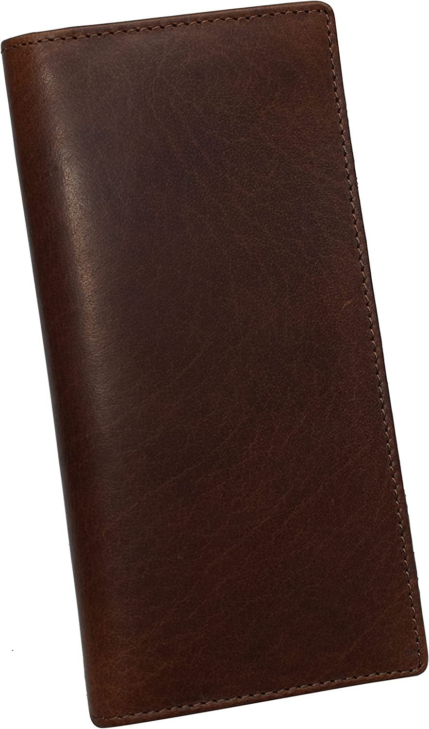 Marshal High End Leather Basic Checkbook Cover Case 156 RFID Burgundy ...
