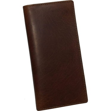 Genuine Buffalo Leather RFID Blocking Checkbook Cover Holder with Snap ...