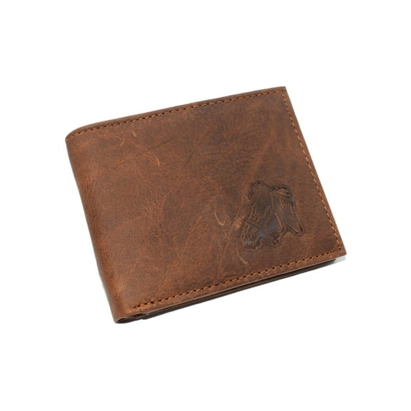 Marshal Horse Men's Genuine Leather Bifold Trifold RFID Blocking Wallet Bifold