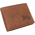 thumbnail image 1 of Marshal Horse Running RFID Blocking Men's Genuine Leather Bifold Trifold Wallets for Men Bifold, 1 of 6