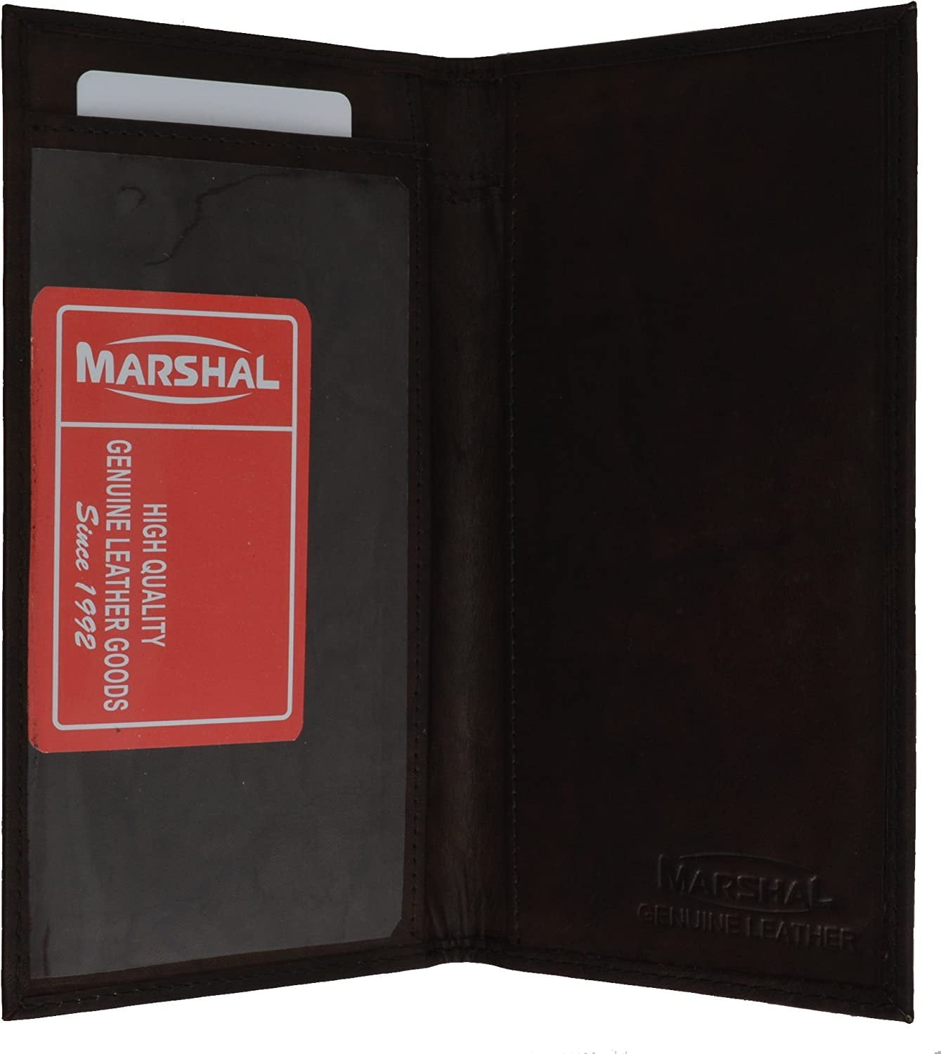 Marshal Leather Basic Checkbook Cover Case #156 Brown - Walmart.com