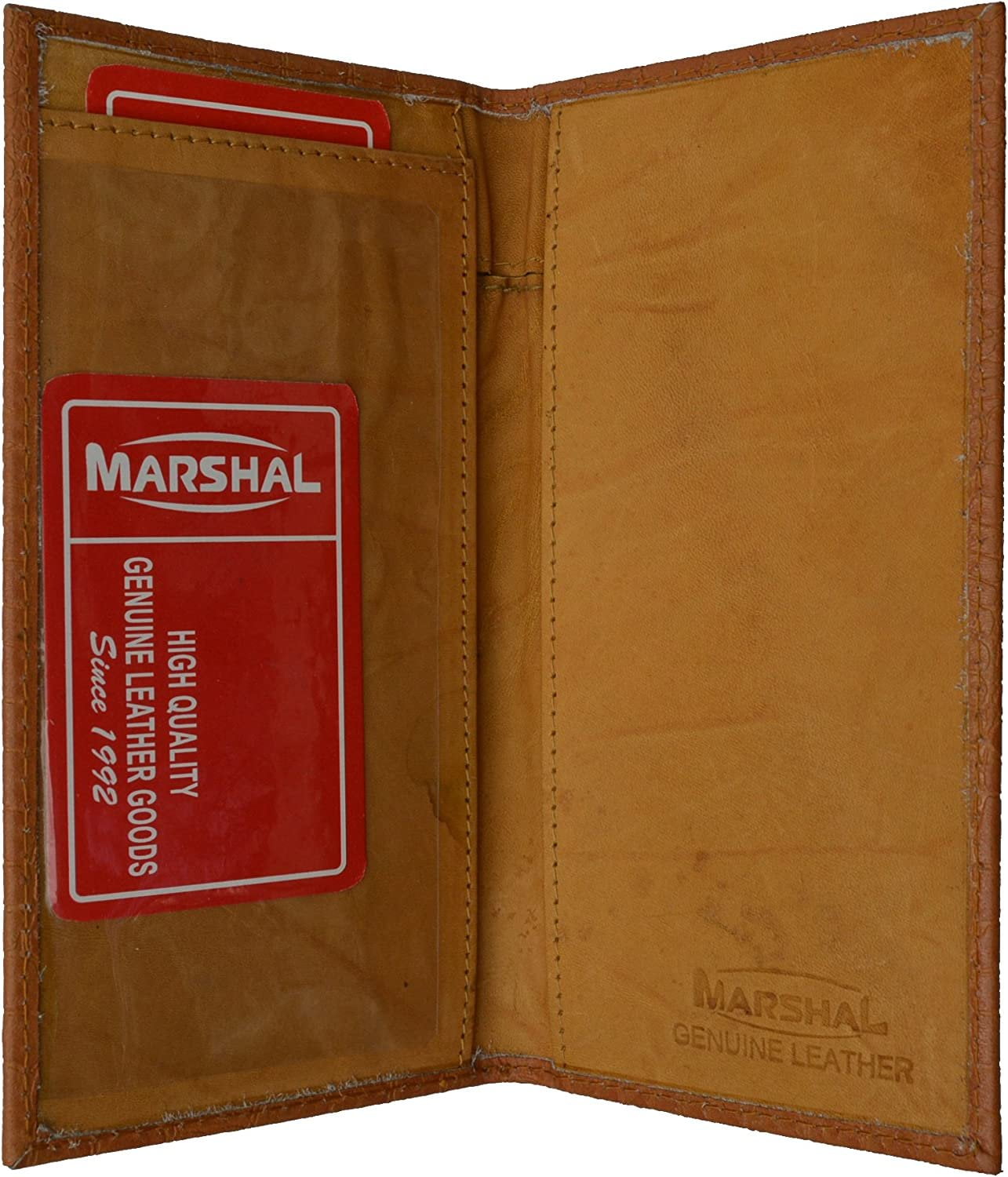 Marshal Leather Basic Checkbook Cover Case #156 Croco Tan - Walmart.com