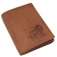 thumbnail image 1 of Marshal Lion RFID Blocking Genuine Leather Bifold Trifold Wallet for Men King of the Jungle Trifold, 1 of 7
