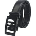 thumbnail image 1 of Marshal Men's Genuine Leather Ratchet Dress Belt With Automatic Buckle Black Buckle5, 40", 1 of 9