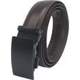 thumbnail image 1 of Marshal Men's Genuine Leather Ratchet Dress Belt With Automatic Buckle Brown Buckle1, 42", 1 of 9