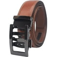 thumbnail image 1 of Marshal Men's Genuine Leather Ratchet Dress Belt With Automatic Buckle Tan Buckle4, 32", 1 of 9