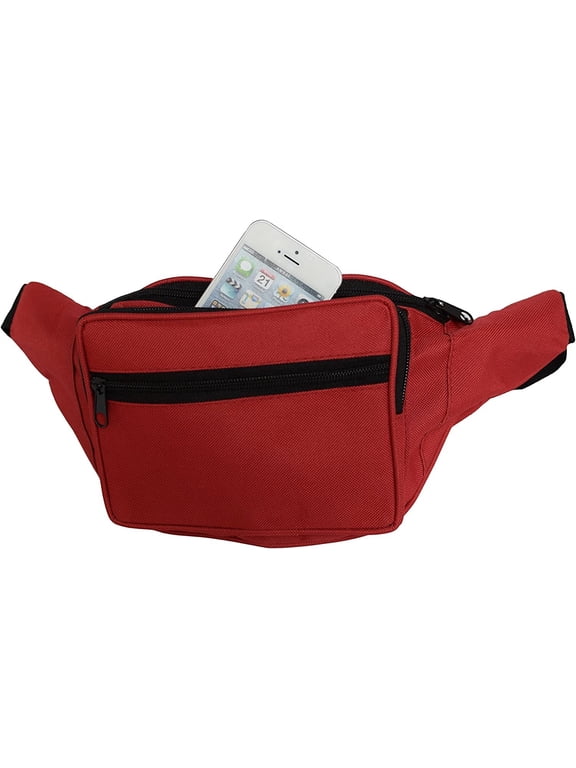 Marshal New Nylon Waist Fanny Pack Belt Bag Pouch Travel Hiking Camping Hip Purse Men Women Red