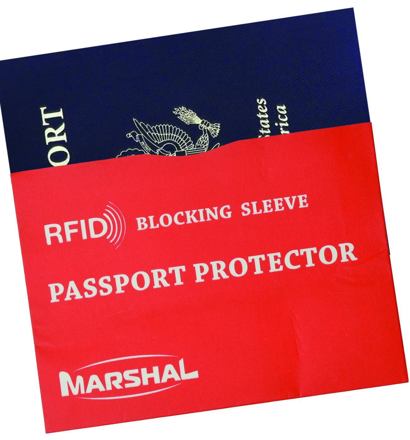Marshal RFID Passport Sleeve VS TB13001P Red - Walmart.com
