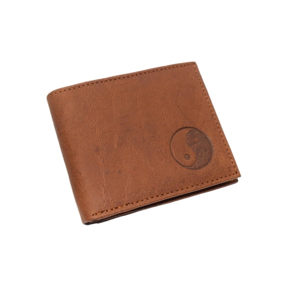 Marshal Real Leather Yinyang Bifold Trifold Wallet RFID Blocking Wallets for Men Bifold
